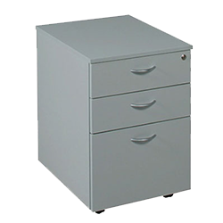 Mobile Pedestal - Laminated Mobile Pedestal with MFC Drawers; 20″ Full Extension Slide